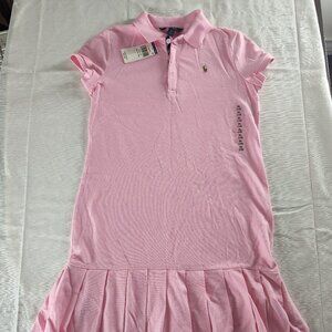 Polo Ralph Lauren Girls Pink Tennis Dress 100% Cotton Size XL (16)